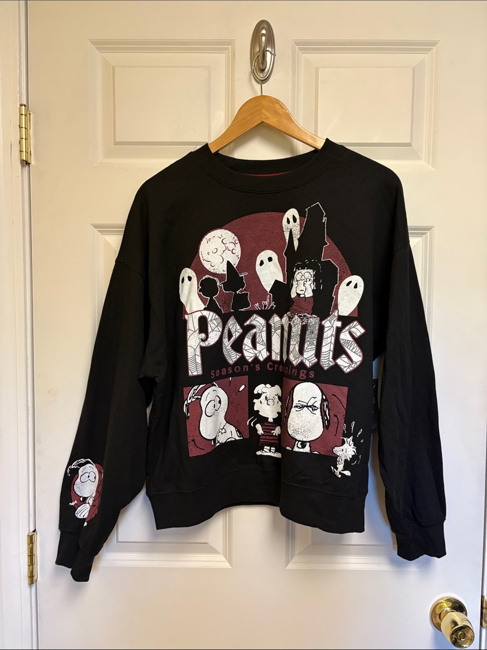 NWT Peanuts 'Season's Creepings' Distressed Vintage Sweatshirt M/L/XL/XXL - Picture 2 of 16
